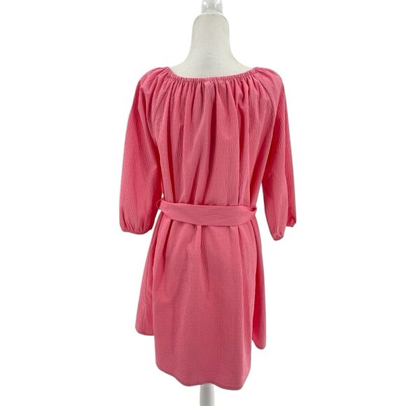ELIZABETH AND JAMES Women's Pink Petunia Pink Belted Dress NWT Small - Picture 6 of 6